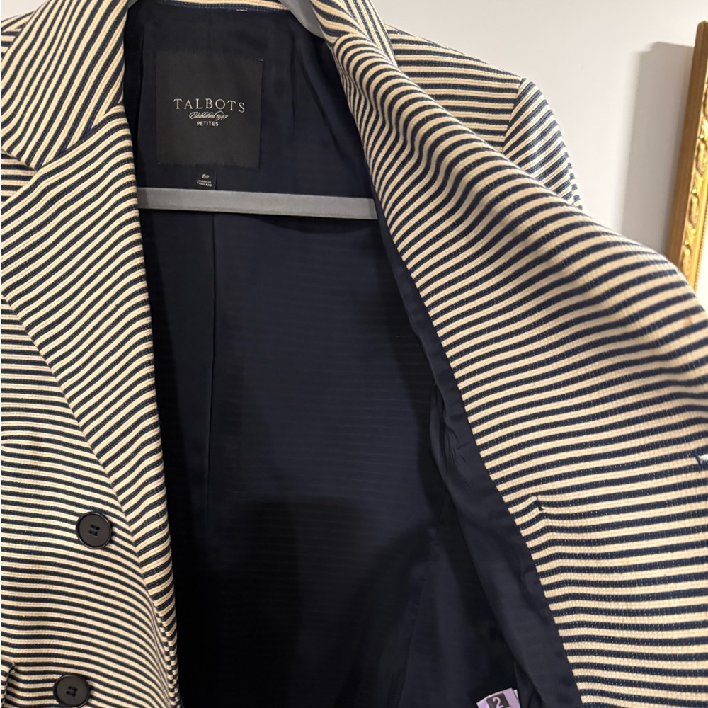 Talbots Stripes trench coat - Picture 6 of 7